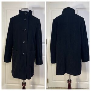 Basler wool cashmere funnel neck coat